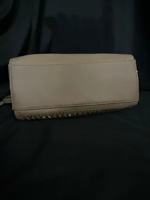 Mona B. Women's Taupe Studded Satchel Shoulder Bag Purse thumbnail 5
