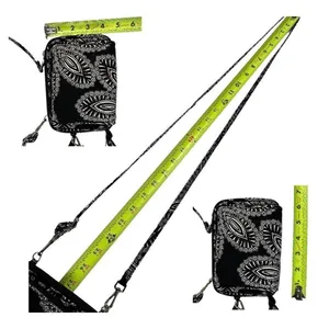 Vera Bradley Black Bianca Bouquet Crossbody Wallet thumbnail 5
