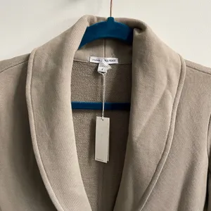 James Perse Shawl Collar Blazer Wmn 4 Taupe Minimalist French Terry‎ Casual Luxe thumbnail 4