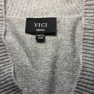 VICI Cashmere Wool Knit Sweater Gray Womens S Capsule‎ Minimalist Quiet Luxury thumbnail 2