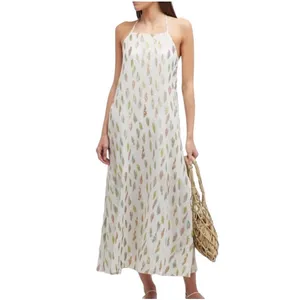 PilyQ PQ Chantel Halter Cover Up Midi Maxi Dress in Celestial Multi M/L thumbnail 2