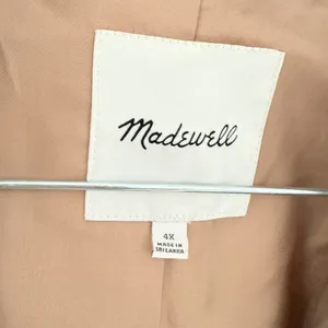 Madewell Larsen Blazer in Windowpane 4X Oversized Single Button Jacket Pockets‎ thumbnail 5