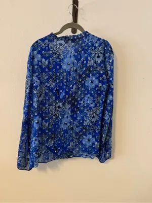 Lilly Pulitzer Giana Long Sleeve Top Alba Blue Cruisin’ Together thumbnail 6