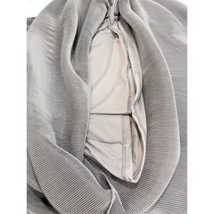 Baltic Born Maxi Dress Grey Micro Pleated V-Neck Short Sleeve XXXL thumbnail 9
