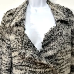 Free People Womens Zebra Yarn Double Breasted‎ blazer Size S thumbnail 5