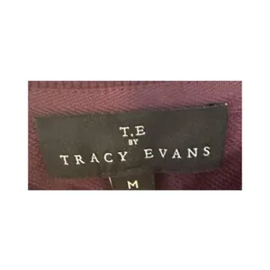Tracy Evans NWT Plum Purple Boho Embroidered Crewneck Sweatshirt Floral Lace M thumbnail 3