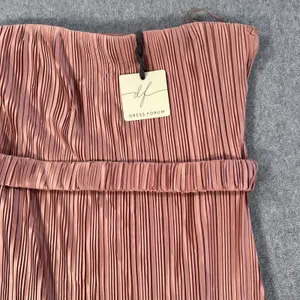 Dress Forum Los Angeles Strapless Midi Dress Women's Medium Champagne Belted New thumbnail 3