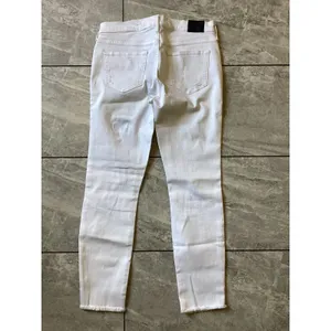 True Religion Cora Mid Rise Straight Distressed White Jeans Womens 28 Raw Hem thumbnail 2
