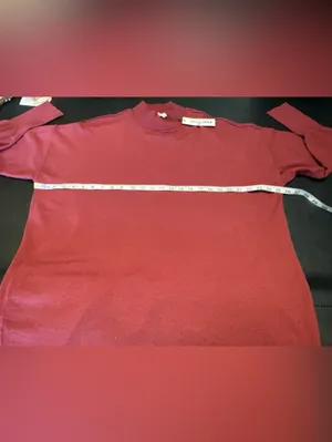 Steve Madden Oversized Mock Neck Sweater Dress in Deep Wine size Large NWT thumbnail 10