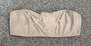 Victoria's Secret‎ Nude Beige Strapless Underwire Bandeau Bra 36B VTG y2k thumbnail 1