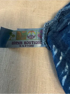 India Boutique Navy Smocked Midi Dress thumbnail 6