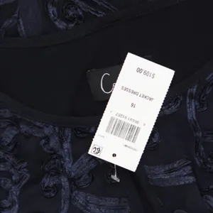 NWT Connected Apparel Crochet Soutache Jacket Dress TRF41094M1 Navy Blue 16 thumbnail 7