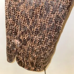 Live A Little 100% Leather Jacket Leopard pattern zippered thumbnail 5
