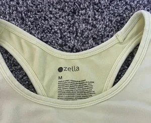Zella athletic tank top medium gym yoga workout Athleisure bright neon yellow thumbnail 2