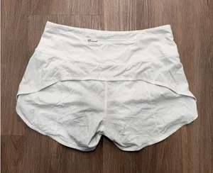 Lululemon Speed Up Low-Rise Lined Short 3 White LW7BCMT Size 8 thumbnail 1