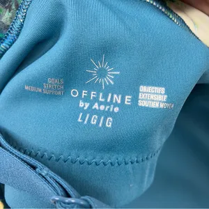Offline by Aerie | 3D Floral Goals Stretch Medium Support Bikini Top NWT Size L thumbnail 5