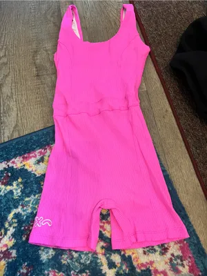 Year of ours pink ribbed romper thumbnail 5