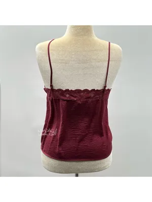 Pink Rose Lace-Trimmed Cami Top Size Large thumbnail 5