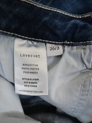 Lovervet by Vervet Women's 26/3 Mid Rise Dark Wash Straight Leg Jean thumbnail 10