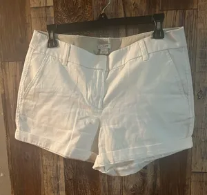 J. Crew Women's White Shorts size 6 Ca17 thumbnail 1