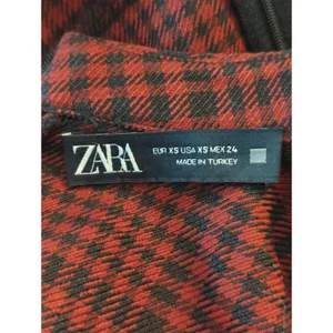 Zara Red & Black High Neck Plaid A-Line Mini Dress Women XS Skater‎ Girl Preppy thumbnail 10