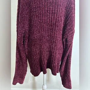 Time and Tru women Burgundy Crew Neck Sweater Size XXXL . thumbnail 4
