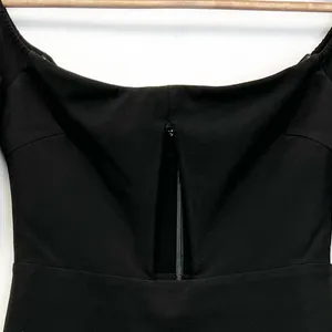 NEW NBD Womens S‎ Little Black Mini Dress Bell Sleeves Off Shoulder Cut Out thumbnail 3