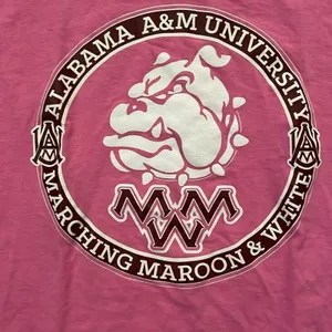 Gildan Alabama A&M University Pink Short Sleeve T-Shirt Womens Size Large thumbnail 2