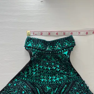 Milano Formals Emerald Sequin Halter Prom Dress 2 thumbnail 6