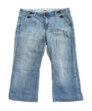 GAP Sailor Crop Jeans Women 12 Blue Excellent Vintage Y2K Wide Leg Denim thumbnail 1