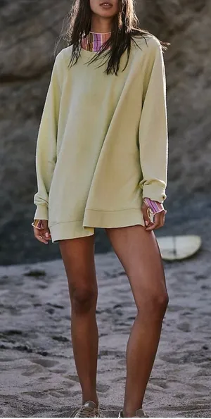 NWT Free People FP Movement Playbook Tunic - lemongrass light green - XS thumbnail 1