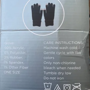 Memory Foam Slipper Boots Set With Gloves Gift Set Gray thumbnail 6
