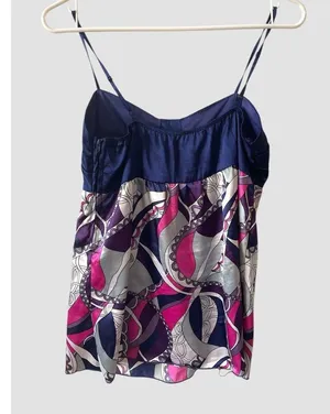 Vintage Y2K Charlotte Russe Cami Women Satin Babydoll Retro Size M Navy Side Zip thumbnail 4