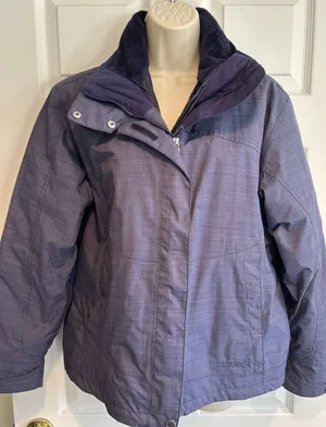 LL Bean Primaloft 3‎ in 1 System Jacket Blue Ski Snowboard Coat Women's Size M thumbnail 1