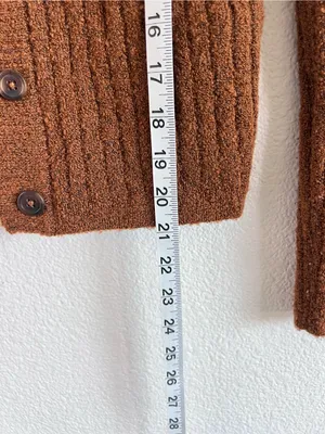 Madewell Women's Merritt Shrunken Cardigan Sweater‎ Button Ribbed Marled Maple thumbnail 7