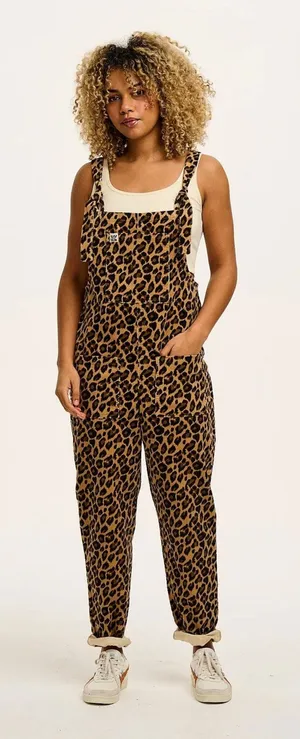 Lucy & Yak Leopard Corduroy Dungarees US 20R thumbnail 1
