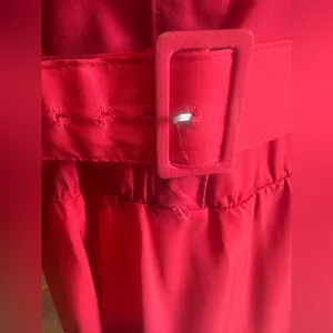 Vintage 1980’s Shirt Dress MC II SQUARED Hy-Tea Wide Red Belt Size Large XL thumbnail 6