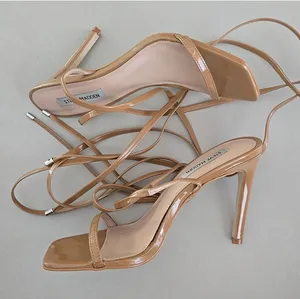 New Steve Madden Tan Block Heel Sandals 8.5M thumbnail 3
