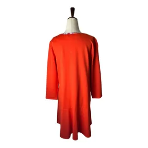 Jude Connally Lara Dress Women Large Orange Tangerine Long‎ Sleeve Mini NWT thumbnail 2
