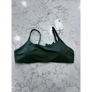NWT Quince Palm Green Italian Scoop Neck Bikini Top Large thumbnail 3