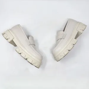 [Alohas] Cream Trailblazer Chunky Heel Penny Loafers Genuine Leather Sz 10 EU 40 thumbnail 9