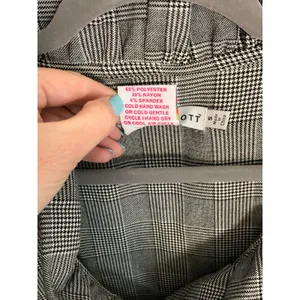 Gretchen Scott Ruff Neck Wall Street plaid‎ dress size small thumbnail 5