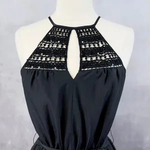 Express Womens Halter Dress XS Party Sequin Crochet Going Out‎ Date Night Party thumbnail 2