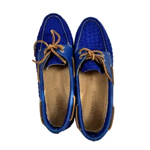 Sperry Top-Sider Womens Blue Woven Suede Boat Shoes Size 8.5 M thumbnail 5