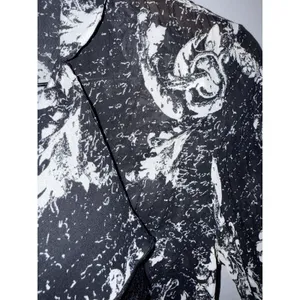 Vtg Y2K Whimsigoth Top Lace Ruffles Witchy Fairy Grunge‎ Dark Romantic Goth Sz S thumbnail 3