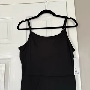 Yogalicious Lux Black Rib Scarlett Flare Jumpsuit size L thumbnail 4