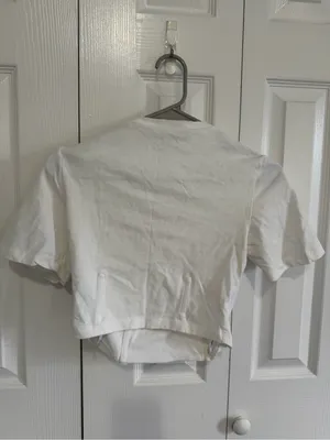 Self-Portrait Corset Crop Top White Size 2 thumbnail 3