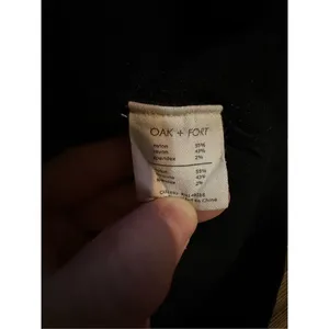 Oak + Fort basic black sweater with balloon sleeves‎ sz Small thumbnail 7