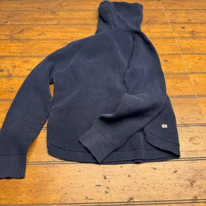 Lauren Ralph Lauren Navy Blue Waffle Knit Sweater Hoodie LRL‎ Logo woMens Large thumbnail 7