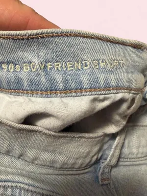 American Eagle Outfitters Light Wash Distressed Denim Cutoff Shorts thumbnail 3
